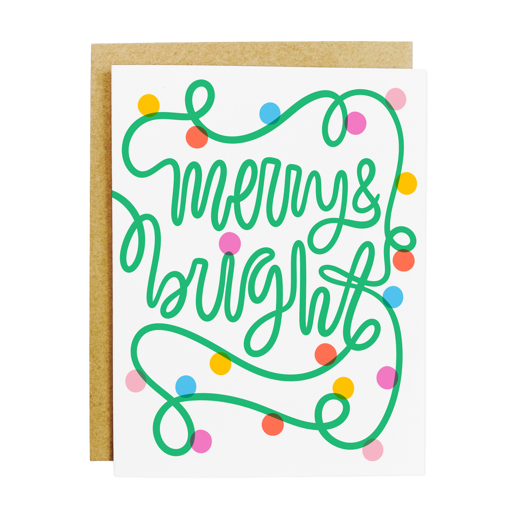 Merry and Bright Holiday Lights Card