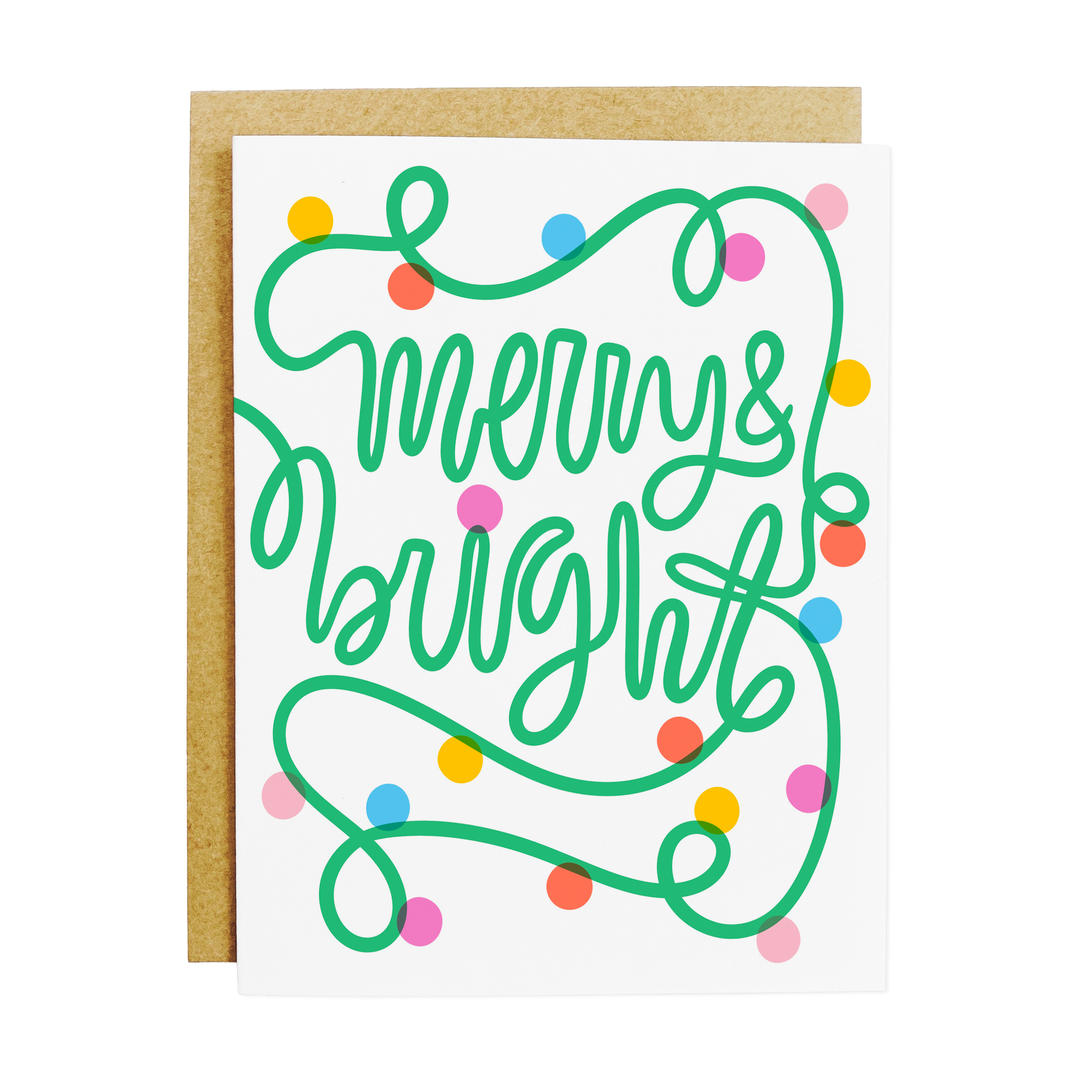 Merry and Bright Holiday Lights Card