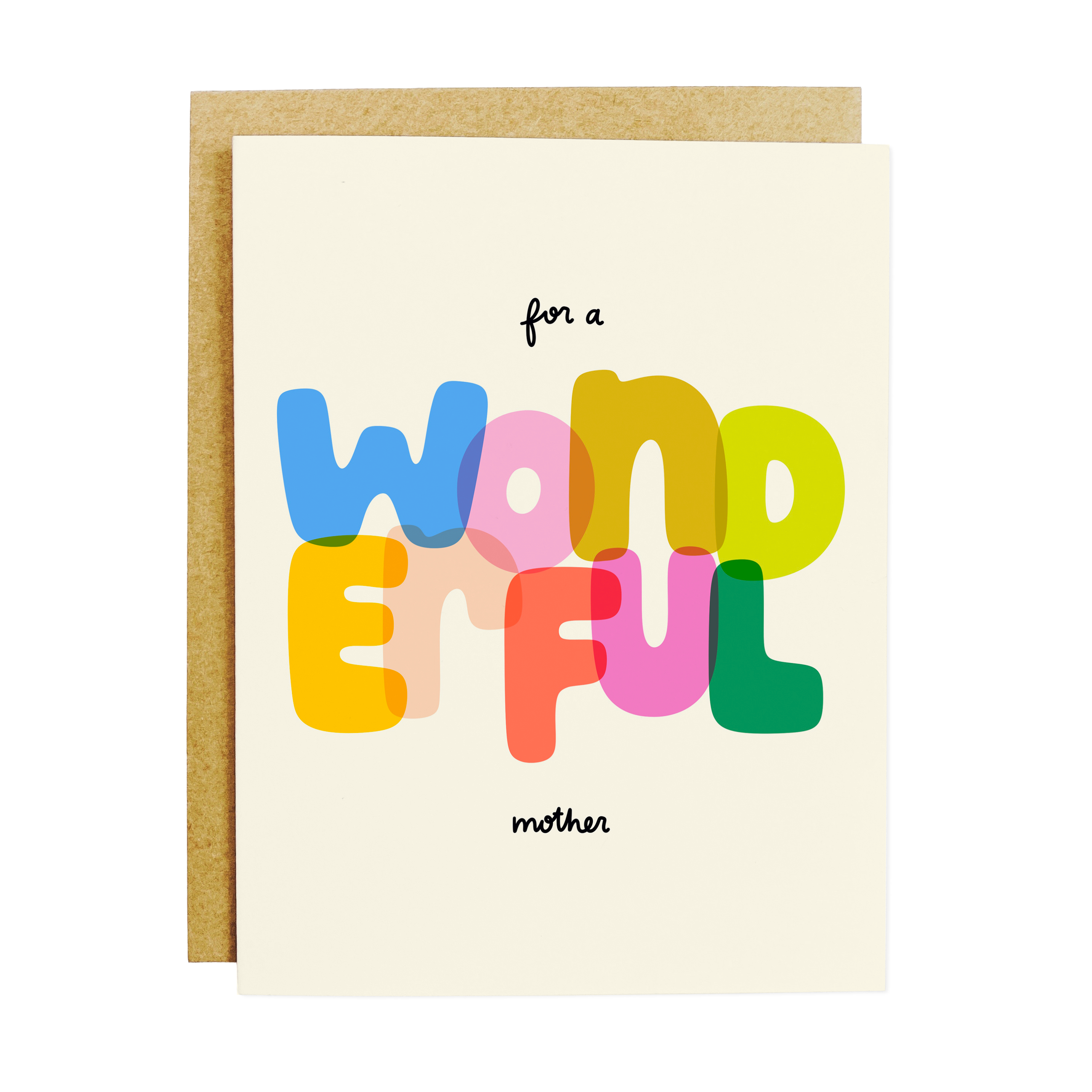 Wonderful Mother Greeting Card - Mother's Day Card A2 Size
